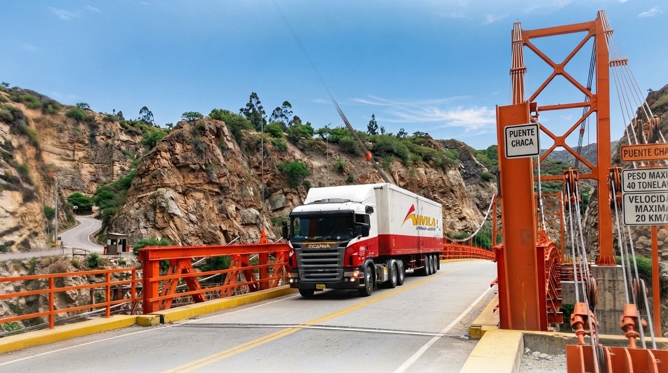 Camión de Ávila Operador Logístico en ruta de montaña
